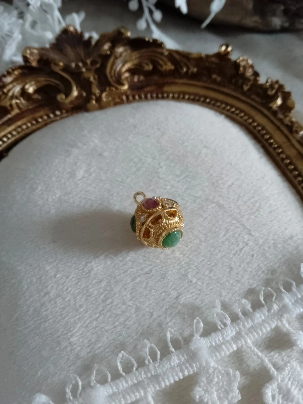 Pendentif avec pierre de tourmaline habaha